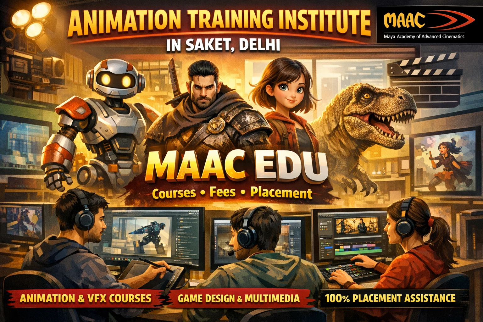 Animation Training Institute in Saket Delhi – MAAC Edu Courses, Fees & Placement
